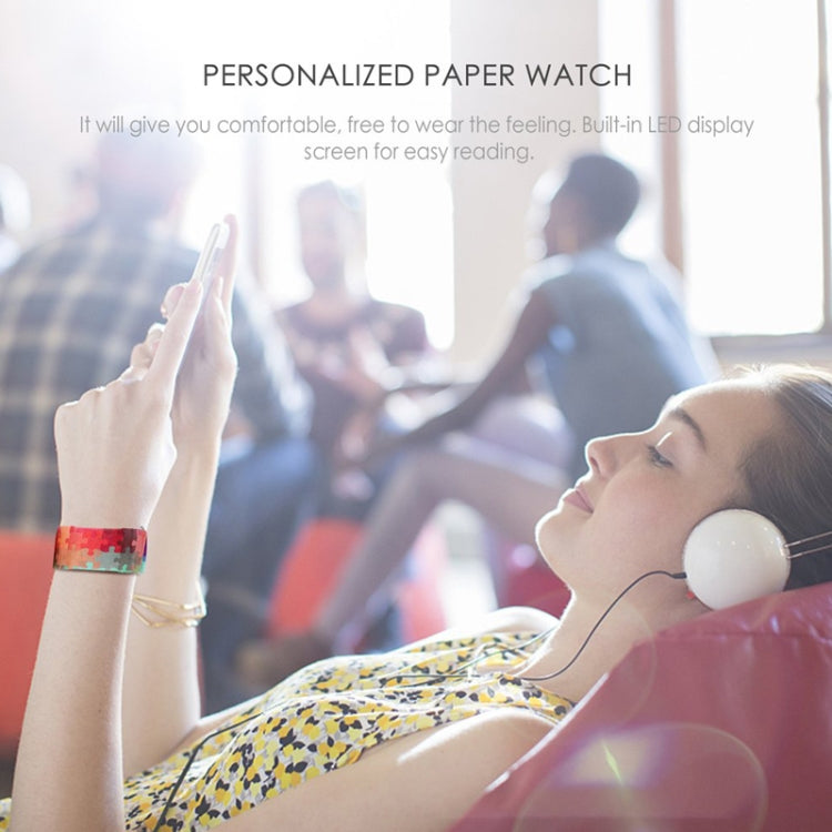 Travel Pattern Creative Fashion Waterproof Paper Watch Intelligent Paper Electronic Wristwatch, Travel Pattern
