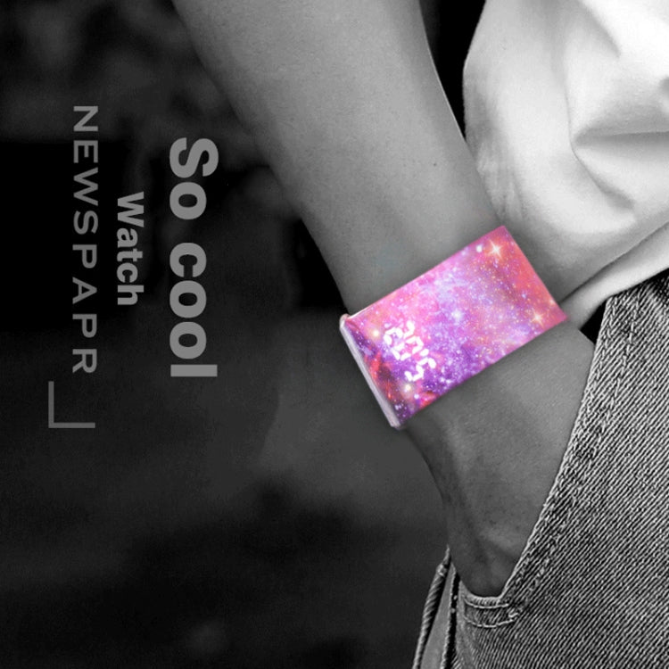 Travel Pattern Creative Fashion Waterproof Paper Watch Intelligent Paper Electronic Wristwatch, Travel Pattern