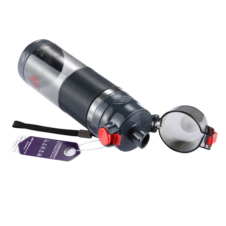 Teloy TNY-9601 650ML Portable Snap Cap Space Cup Bottle, Applicative Water Temperature: ﹣20 ~ 120 Celsius Degrees, TNY-9601 (Grey + Orange), TNY-9601 (Dark Grey + Red), TNY-9601 (Light Grey + Green)