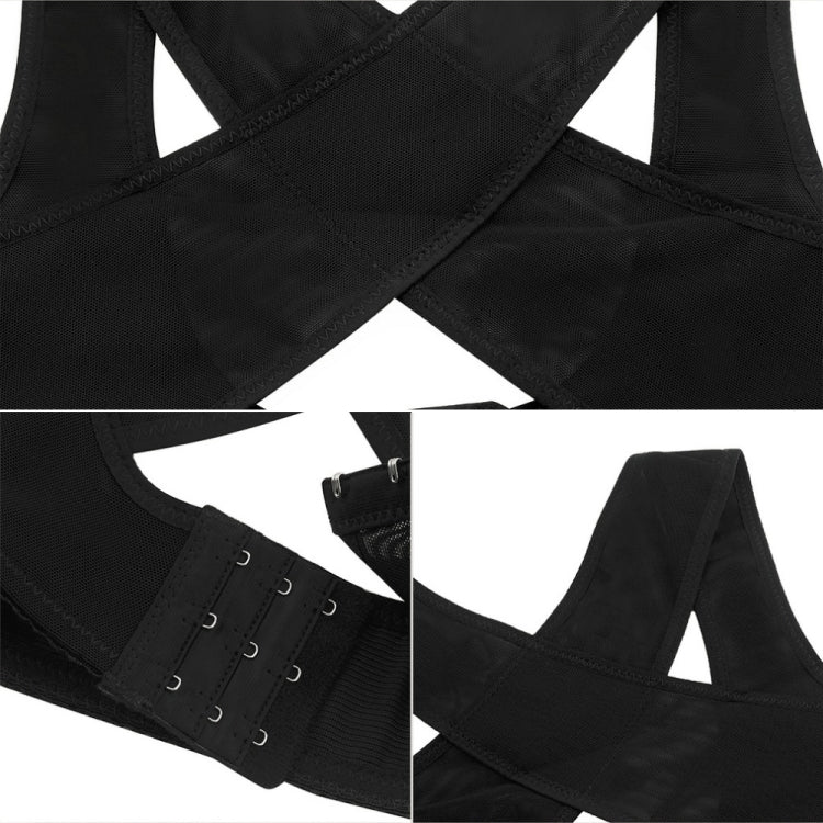 Women Ultrathin Kyphosis Correction Shoulder Support Tight-fitting Orthopedic Belt, Size:XL(Black)