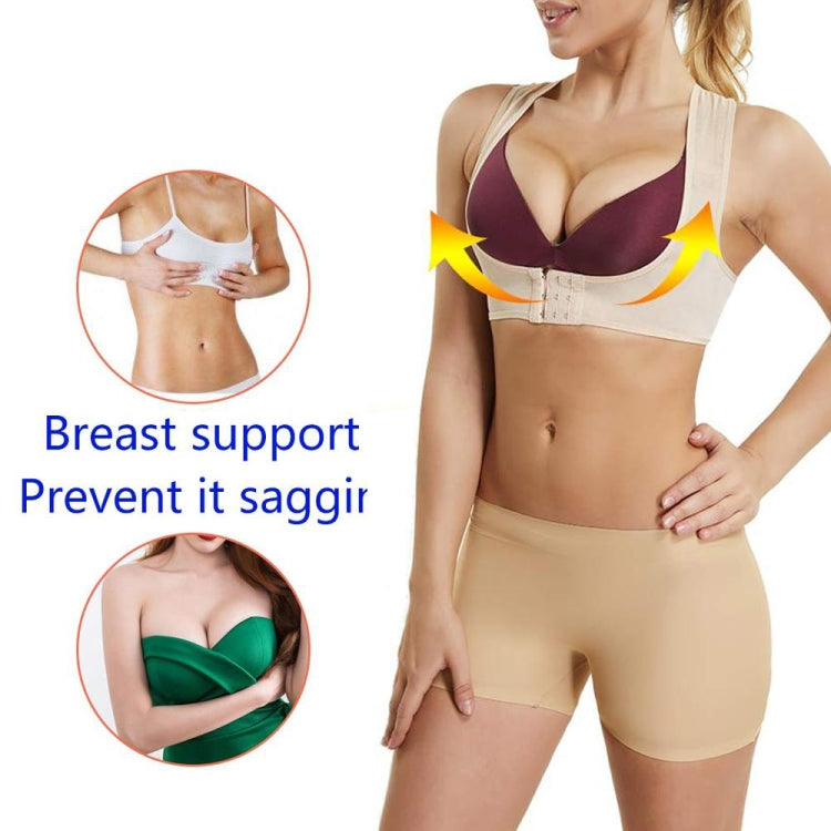 Women Ultrathin Kyphosis Correction Shoulder Support Tight-fitting Orthopedic Belt, Size:XL(Black)