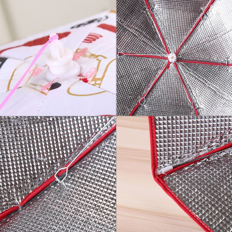Folding Food Cover Keep Foods Warm Aluminum Foil Cover, Blue Tableware Pattern, Size: 60*60*17cm, Size: 60*60*17cm, Red, Size: 70*70*17cm, Pink, Size: 70*70*17cm, Blue, Size: 80*80*17cm, Blue, Size: 80*80*17cm, Pink, Size: 80*80*17cm, Grey             ...
