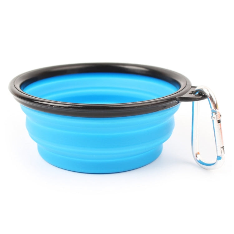 Portable Pet Folding Feeding Bowl Silicone Water Dish Feeder Puppy Travel Bowl, Random Color Delivery, Bowl Diameter: 13cm