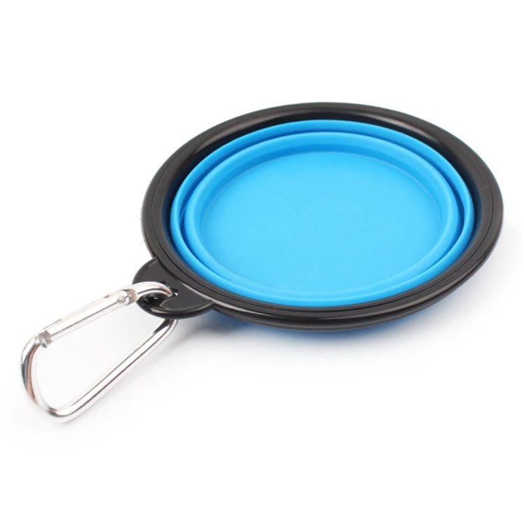 Portable Pet Folding Feeding Bowl Silicone Water Dish Feeder Puppy Travel Bowl, Random Color Delivery, Bowl Diameter: 13cm
