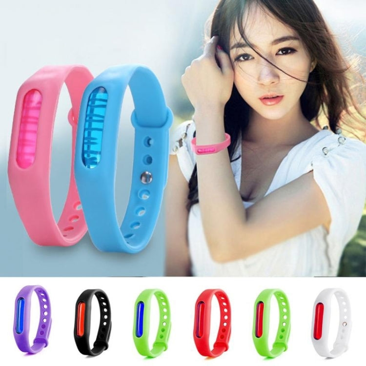 10 PCS Anti-mosquito Silicone Repellent Bracelet Buckle Wristband Bugs Away, Suitable for Children and Adults, Length:23cm, Random Color Delivery, 10 PCS