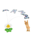 Electric Butterfly Flying Around The Flower Pet Cat Toy, Flower Pet Cat Toy