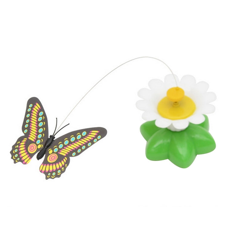 Electric Butterfly Flying Around The Flower Pet Cat Toy, Flower Pet Cat Toy