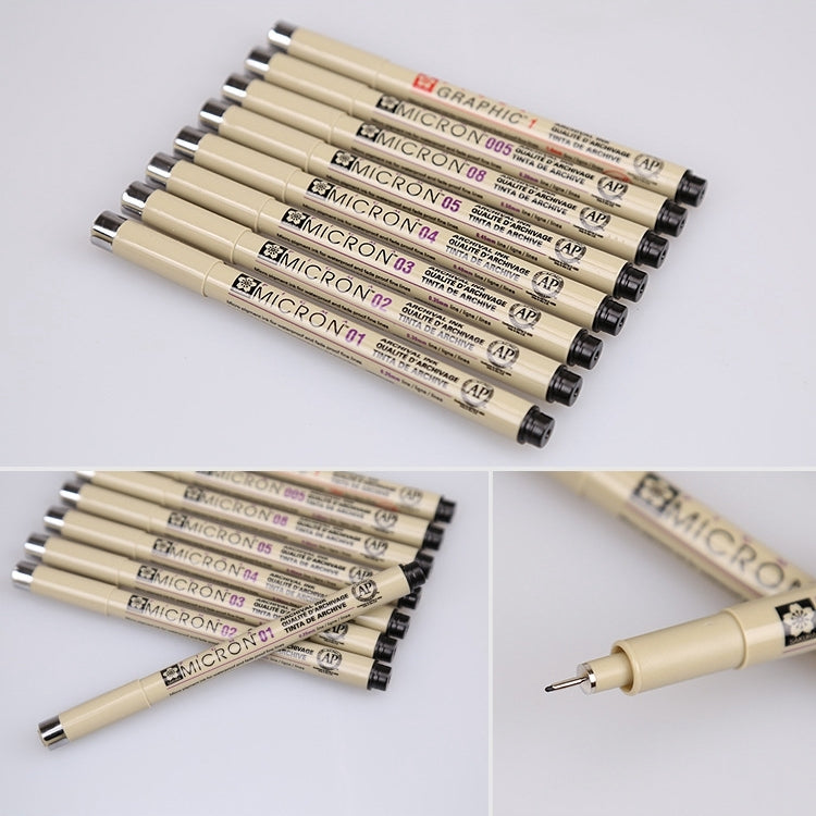 2 PCS Archival Pigment Ink Drawing Fineliner Pens Nib Manga Micron Pen, 0.4mm, 0.45mm, 0.5mm, 0.25mm, 0.3mm, 0.35mm