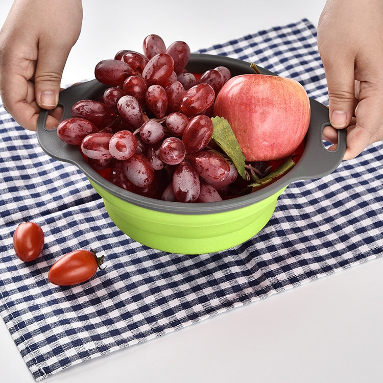 Creative Folding Vegetables Fruits Storage Basket Organizer Drain Basket, L, Size: 29.5*23.5*10cm, Size: L