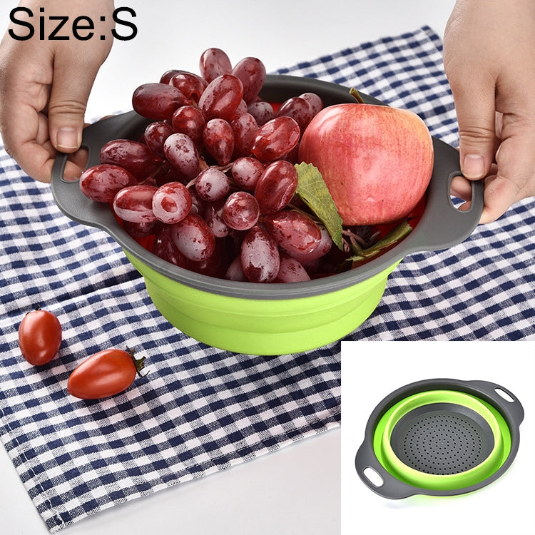 Creative Folding Vegetables Fruits Storage Basket Organizer Drain Basket, S, Size: 24.5*20*9cm, Size: S