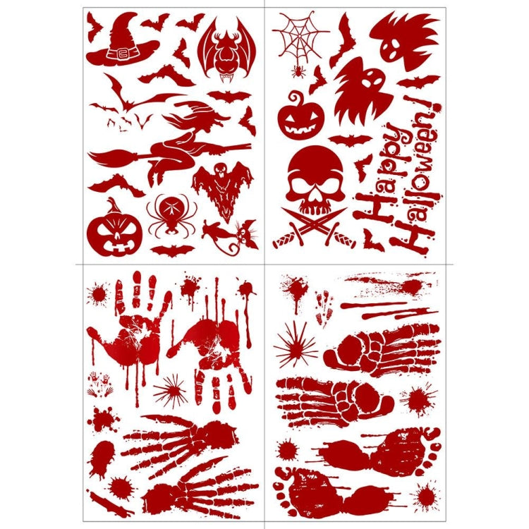 Halloween Decorations PVC Creative Blood-printed Wall Stickers Window Stickers, Size: 25*30cm, Random Style Delivery, 25x30cm