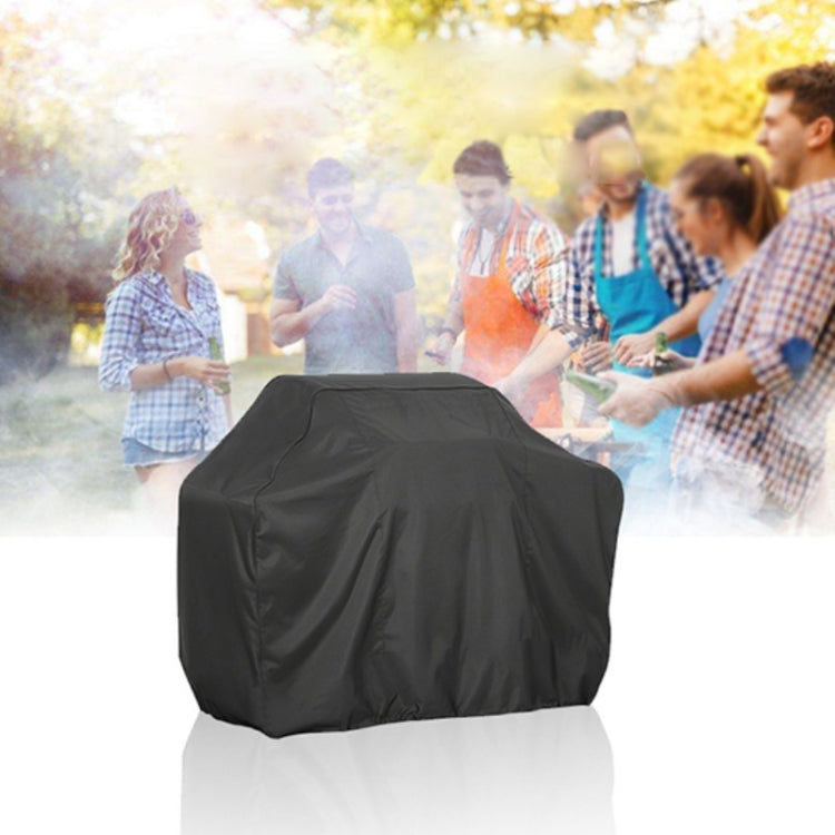 Outdoor Anti-UV Waterproof Dust-proof 210D Oxford Cloth BBQ Square Protective Bag Charcoal Barbeque Grill Cover, Size: 100x60x150cm(Black)