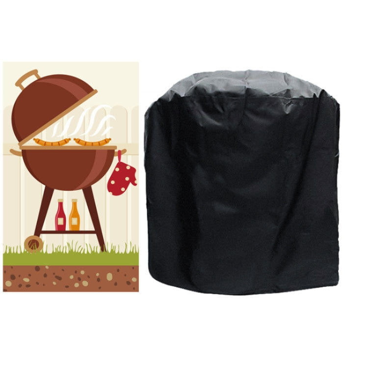 Outdoor Anti-UV Waterproof Dust-proof 210D Oxford Cloth BBQ Cylindrical Protective Bag Charcoal Barbeque Grill Cover, Size: 71x73cm, Size: 71x73cm