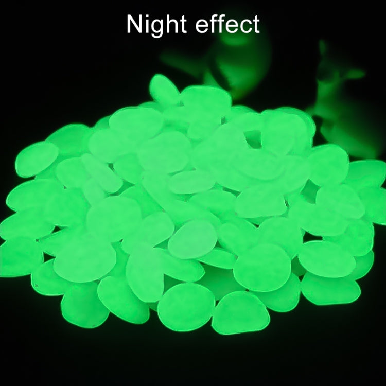 100 PCS Glow in The Dark Garden Pebbles for Walkways & Decoration and Plants Luminous Stones