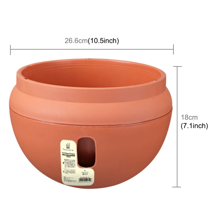 Hanging Plastic Flower Pots Hanging Pots Flower Pot With Hanging Chain,Large Size: 24 x 18cm ,Random Color Delivery, Large Size