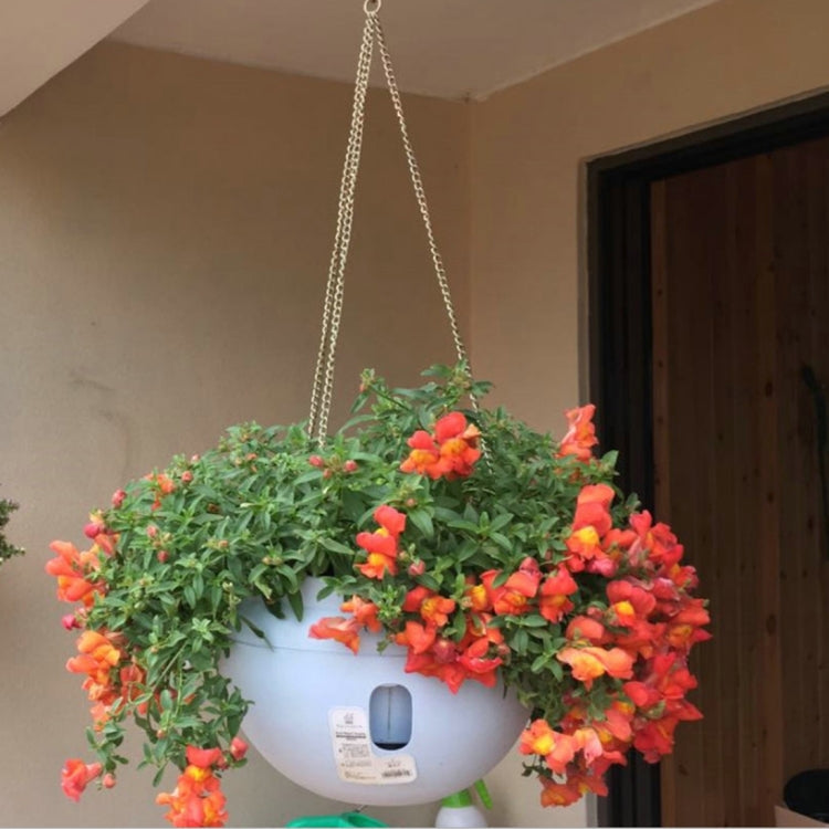 Hanging Plastic Flower Pots Hanging Pots Flower Pot With Hanging Chain,Large Size: 24 x 18cm ,Random Color Delivery, Large Size