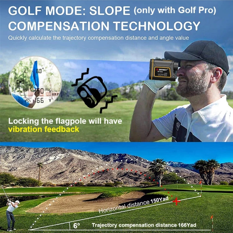 SNDWAY SW600A Handheld Outdoor Waterproof Telescope Range Finder Distance Measurer, 600m