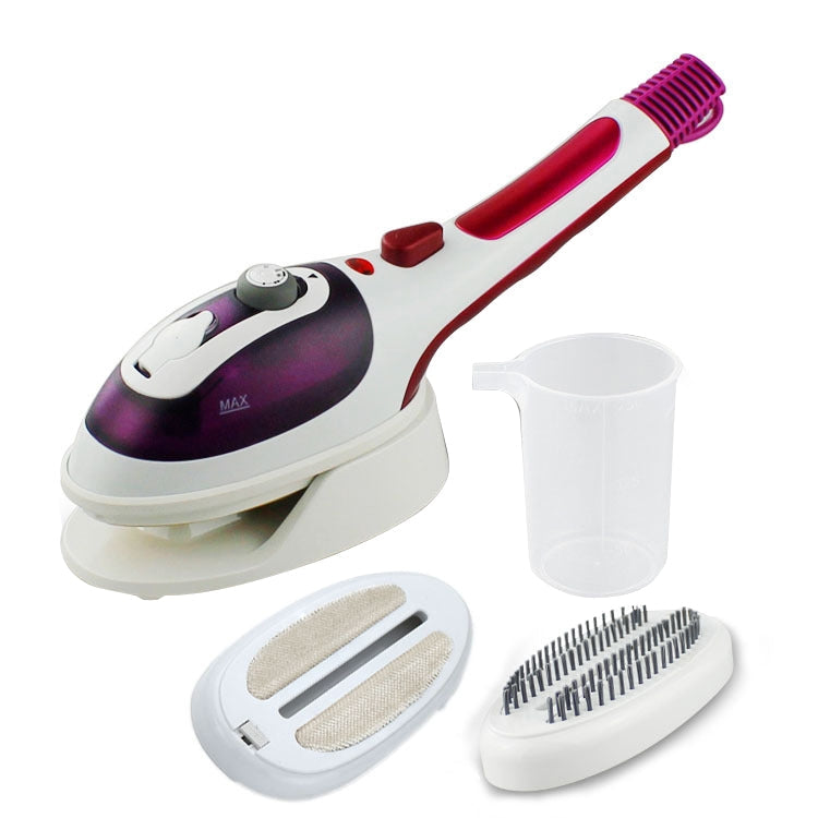 Multifunction Household Handheld Steamer Travel Portable Hand - Held Steam Hanging Hot Machine Ceramic Bottom with Flannelette Brush & Hair Brush & Measuring Cup,US Plug, US Plug Blue, US Plug Purple