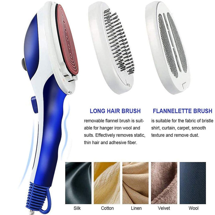 Multifunction Household Handheld Steamer Travel Portable Hand - Held Steam Hanging Hot Machine Ceramic Bottom with Flannelette Brush & Hair Brush & Measuring Cup,US Plug, US Plug Blue, US Plug Purple