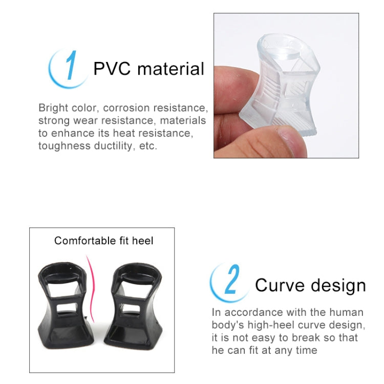 5 Pairs Hard Wearing Anti-slip PVC StoppersShoes High Heel Cover Protectors, Size: M ,Random Color Delivery, Size: M