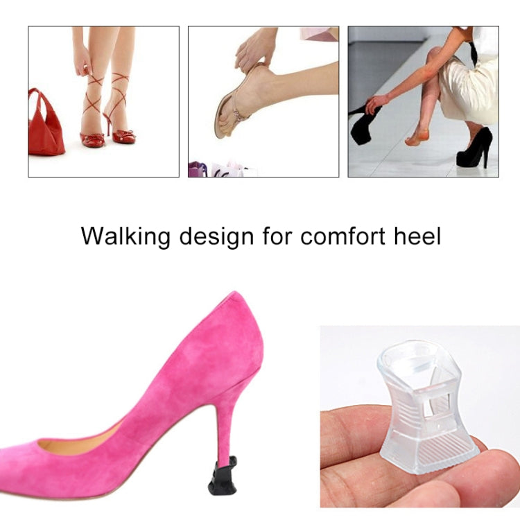 5 Pairs Hard Wearing Anti-slip PVC StoppersShoes High Heel Cover Protectors, Size: M ,Random Color Delivery, Size: M