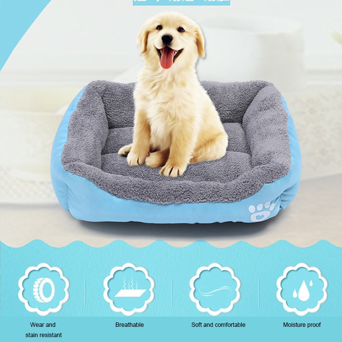 Candy Color Four Seasons Genuine Warm Pet Dog Kennel Mat Teddy Dog Mat, Size: XXL, 95×72×18cm, Size: XXL