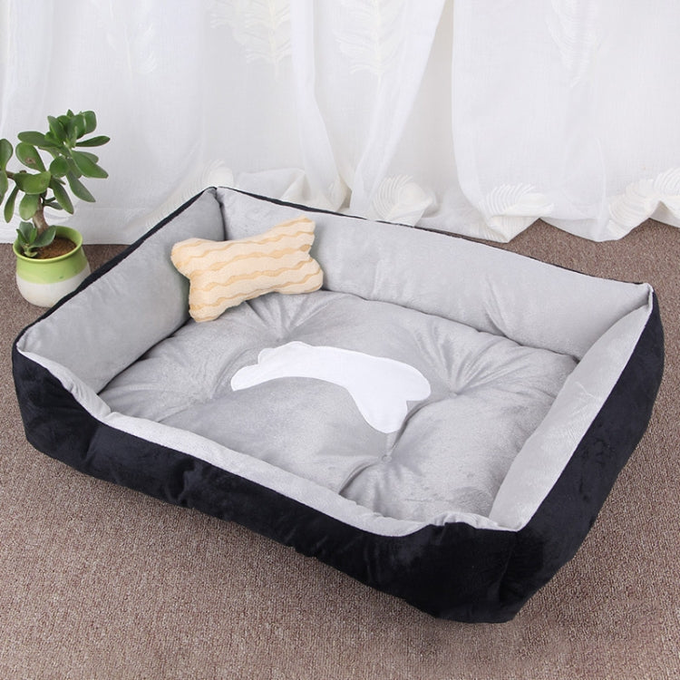 Dog Bone Pattern Big Soft Warm Kennel Pet Dog Cat Mat Blanket, Size: XS, 50×40×15cm, Size: XS