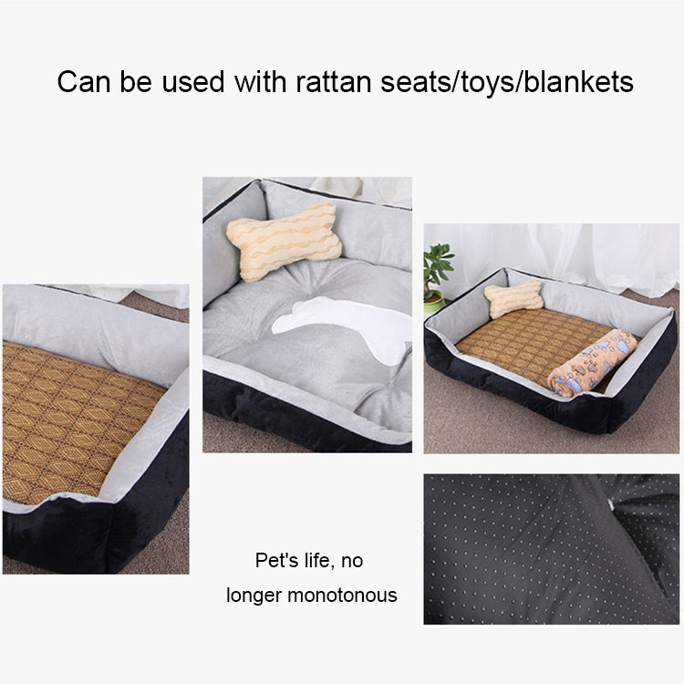 Dog Bone Pattern Big Soft Warm Kennel Pet Dog Cat Mat Blanket, Size: XS, 50×40×15cm, Size: XS
