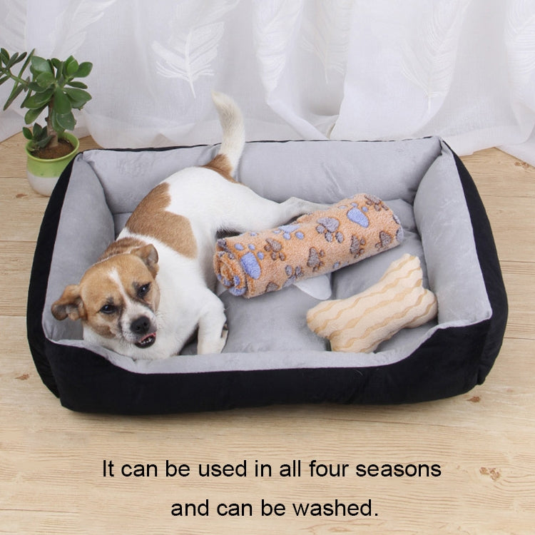 Dog Bone Pattern Big Soft Warm Kennel Pet Dog Cat Mat Blanket, Size: XS, 50×40×15cm, Size: XS