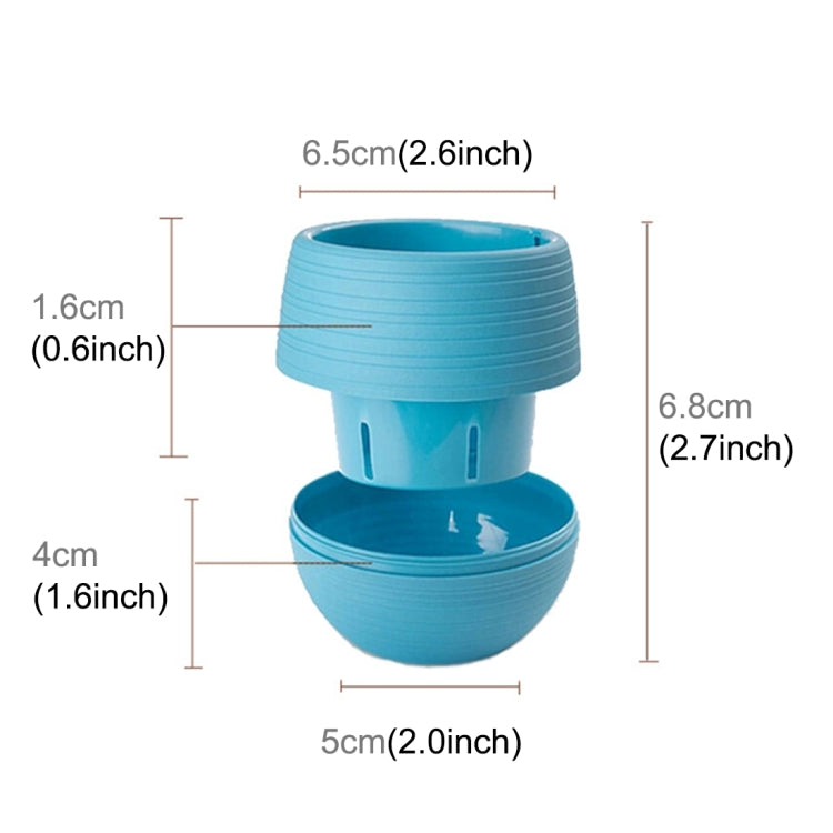 Colourful Mini Round Plastic Plant Flower Pot Garden Home Office Decoration Nursery Pots  Plant Flowerpot with Water Tank, Random Color Delivery, Flower Pot 3