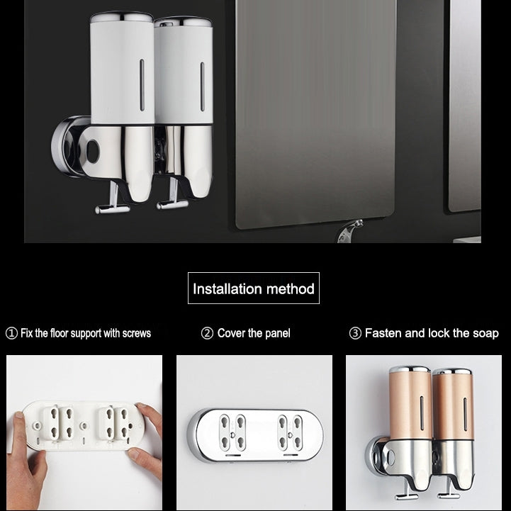 Hotel Shower Manual Dispenser Wall Mounted Washing Liquid Shampoo Soap Bottle, Capacity: 500ml, 500ml/Red, 500ml/Silver, 500ml/White, 500ml/Dark Red, 500ml/Green, 500ml/Gold, 500ml/Blue, 500ml/Purple