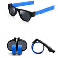 New Fashion Crimp Folding Mirror Pops Polarized Sunglasses Casual UV400 Protection Glasses for Men / Women(Blue)