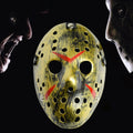 Halloween Party Cool Thicken Jason Mask, Fluorescent Green, Gold, Red + White, Silver