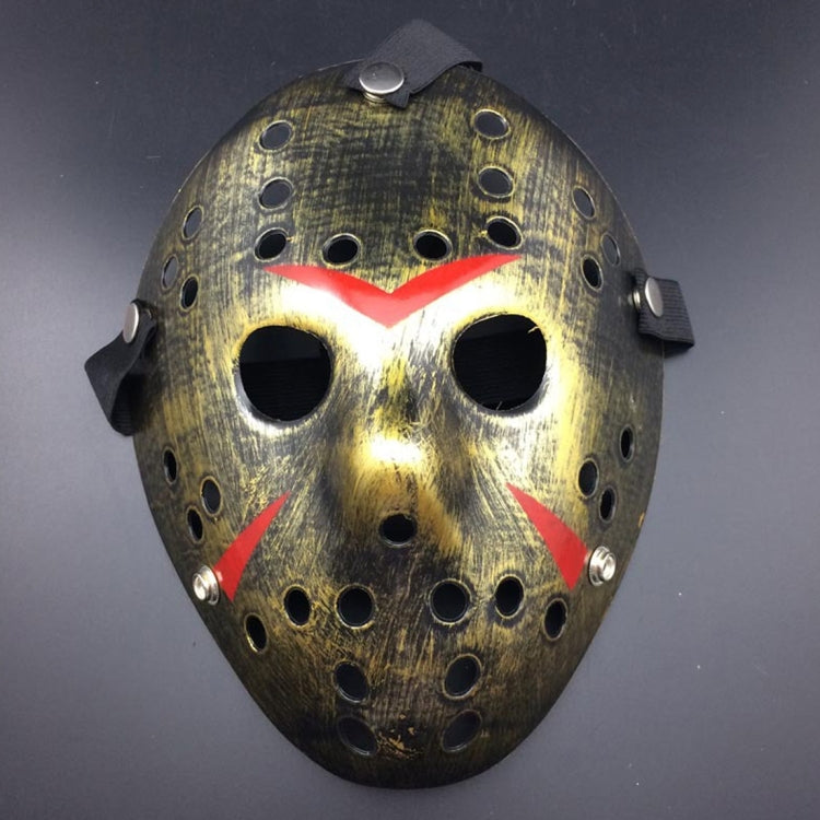 Halloween Party Cool Thicken Jason Mask, Fluorescent Green, Gold, Red + White, Silver