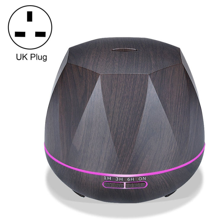 Peach Shape Wood Grain Remote Control Ultrasonic Humidifier Aromatherapy Machine Automatic Alcohol Sprayer with LED Lights, Capacity: 400mL, UK Plug (Dark Wood Color), Peach Shape Light Wood Color, Diamond Dark Wood Color, Diamond Light Wood Color     ...