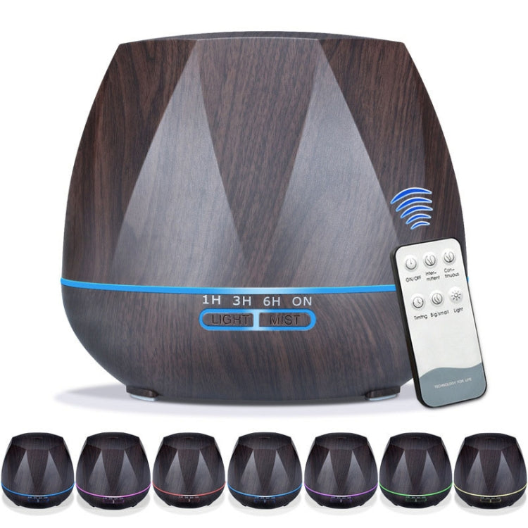Peach Shape Wood Grain Remote Control Ultrasonic Humidifier Aromatherapy Machine Automatic Alcohol Sprayer with LED Lights, Capacity: 400mL, UK Plug (Dark Wood Color), Peach Shape Light Wood Color, Diamond Dark Wood Color, Diamond Light Wood Color     ...
