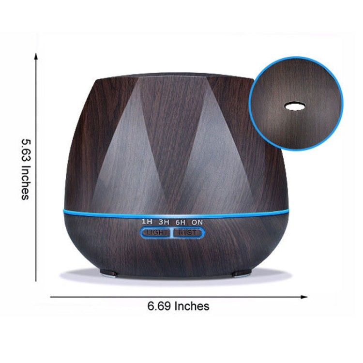 Peach Shape Wood Grain Remote Control Ultrasonic Humidifier Aromatherapy Machine Automatic Alcohol Sprayer with LED Lights, Capacity: 400mL, UK Plug (Dark Wood Color), Peach Shape Light Wood Color, Diamond Dark Wood Color, Diamond Light Wood Color     ...