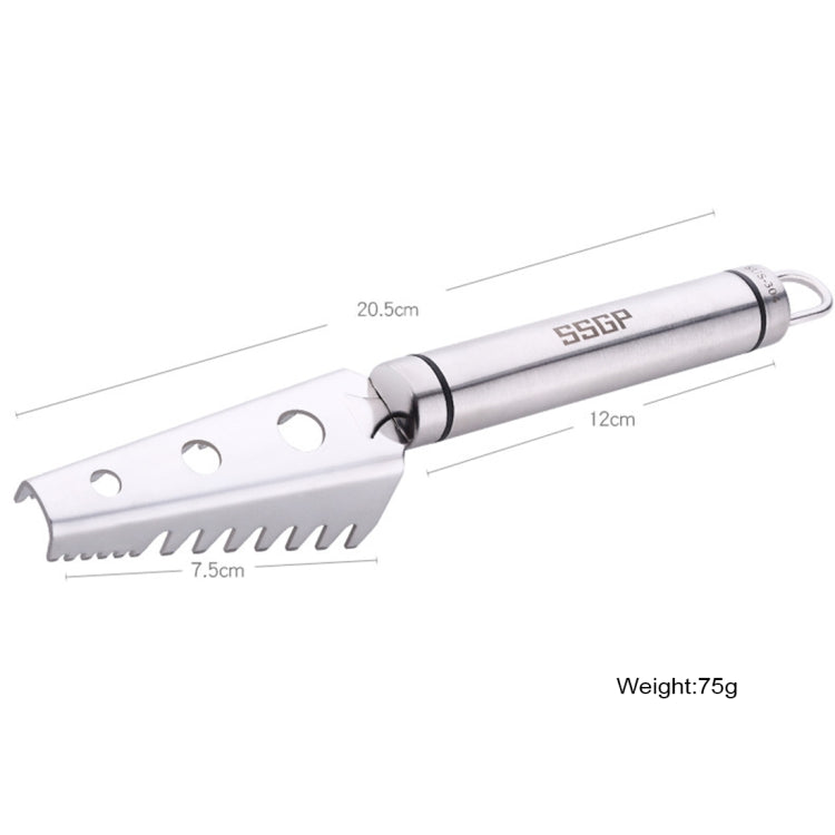 SSGP Stainless Steel Fish Scale Planing Knife Kitchen Essential, Length: 20.5cm