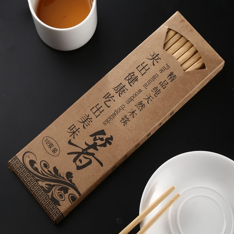 10 Pairs Natural Yellow Sandal Wood Non-slip Chopsticks