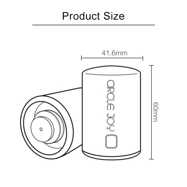 Original Xiaomi Youpin Circle Joy Stainless Steel Vacuum Memory Wine Stopper, Wine Stopper