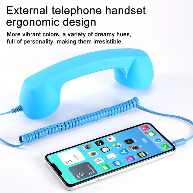 3.5mm Plug Mic Retro Telephone Anti-radiation Cell Phone Handset Receiver