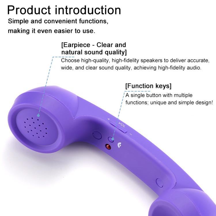 3.5mm Plug Mic Retro Telephone Anti-radiation Cell Phone Handset Receiver