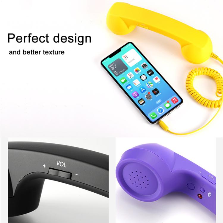 3.5mm Plug Mic Retro Telephone Anti-radiation Cell Phone Handset Receiver