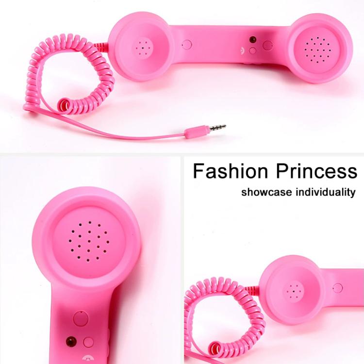 3.5mm Plug Mic Retro Telephone Anti-radiation Cell Phone Handset Receiver