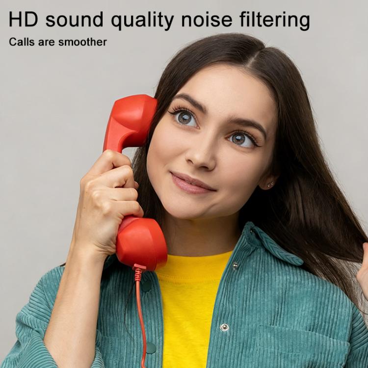 3.5mm Plug Mic Retro Telephone Anti-radiation Cell Phone Handset Receiver