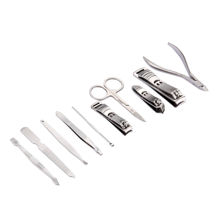 10-in-1 Nail Care Manicure & Pedicure Kit with Leather Bag