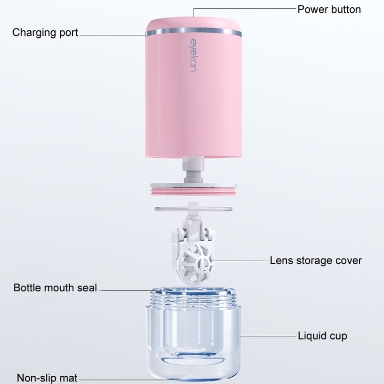 Eyekan HL-988 Ultrasonic Automatic Cleaner Beauty Lens Electric Cleaning Instrument(Pink)