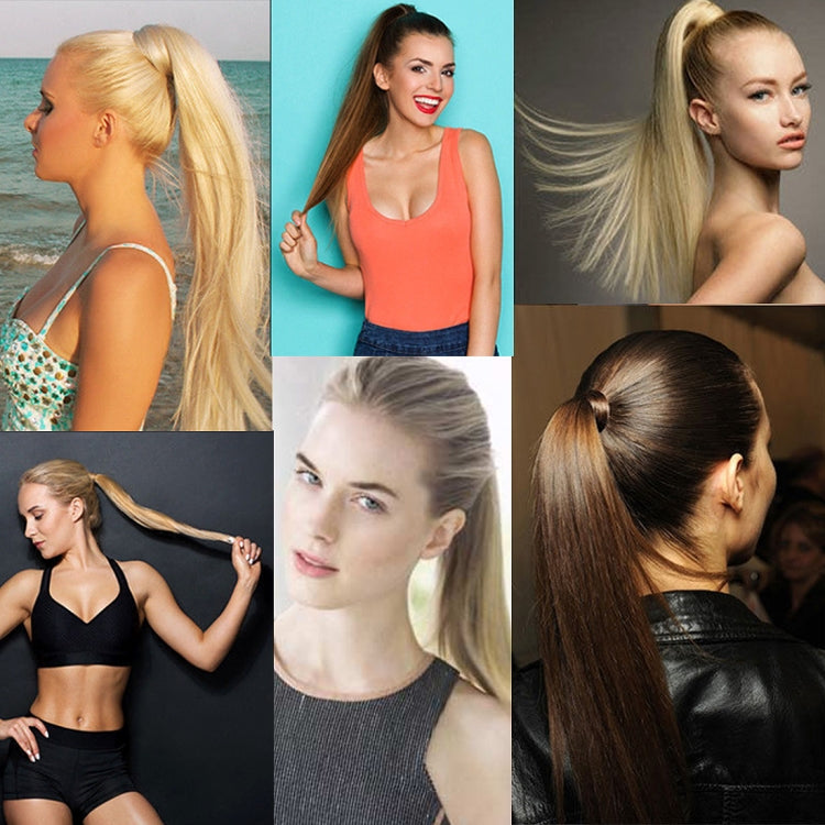 1BH613# Invisible Seamless Bandage-style  Wig Long Straight Hair Wig Ponytail, 1BH613#