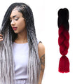 Fashion Color Gradient Individual Braid Wigs Chemical Fiber Big Braids, Length: 60cm(04 Black+Red), 04, 05, 07, 09, 10, 11, 12, 13, 14, 19, 20, 22, 23, 24, 32, 33, 39, 40, 41, 48, 52, 53, 55, 57