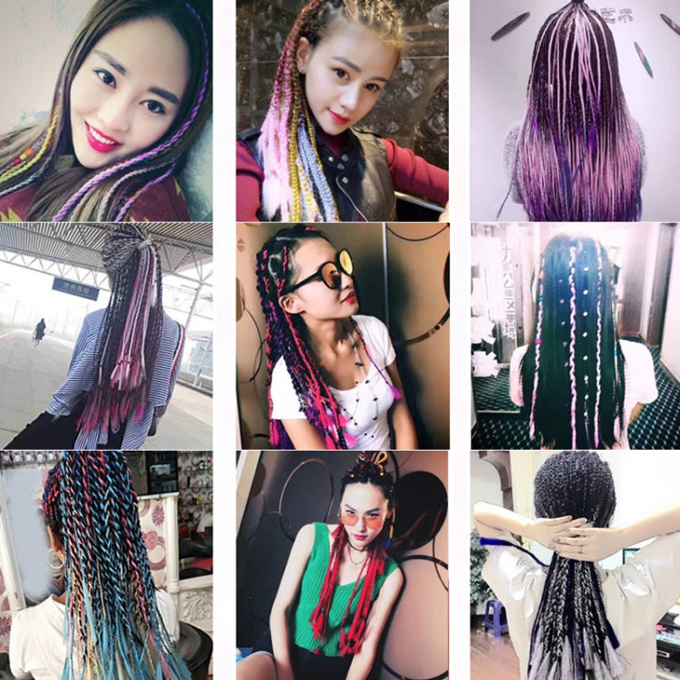 Fashion Color Gradient Individual Braid Wigs Chemical Fiber Big Braids, Length: 60cm(04 Black+Red), 04, 05, 07, 09, 10, 11, 12, 13, 14, 19, 20, 22, 23, 24, 32, 33, 39, 40, 41, 48, 52, 53, 55, 57